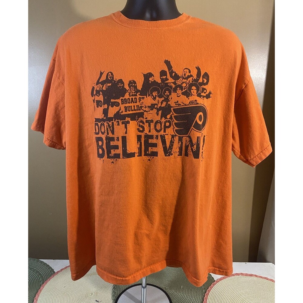 Philadelphia Flyers Don’t Stop Believin T Shirt Broad St Bullies Size XL